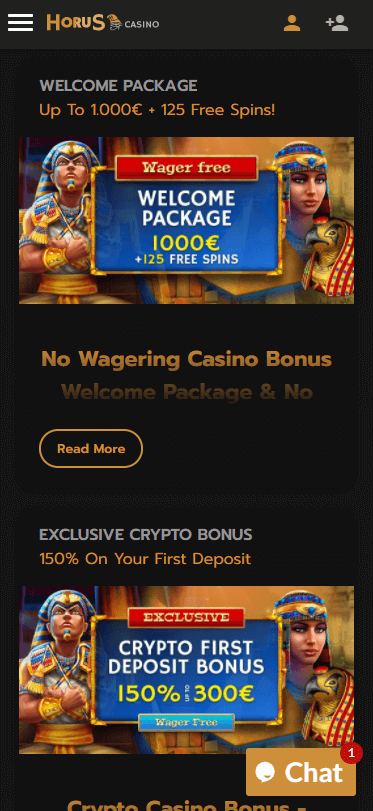 bonus du casino horus